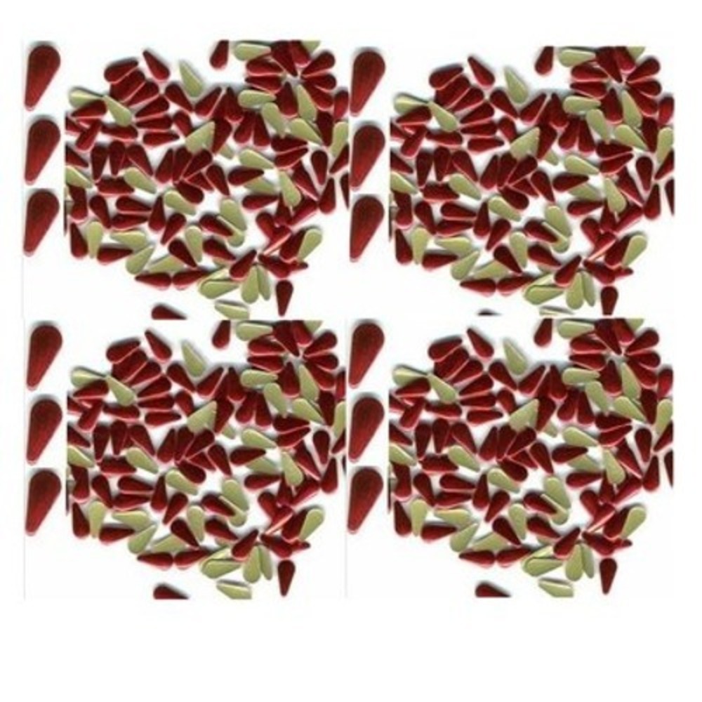 TEARDROPs Smooth Nailhead 6 mm RED 2 Gross 288 Pieces